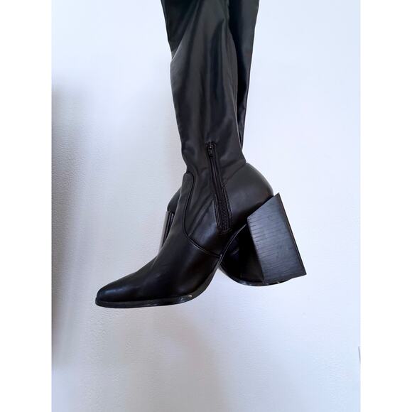 Steve Madden "Tanzee" Tall Boots with Chunky Square Heel - US 8 - Picture 4 of 12